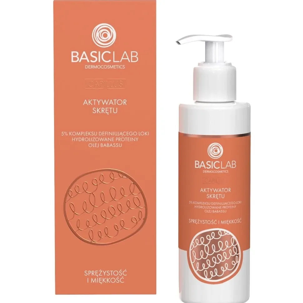 Aktywator skrętu, 5% kompleksu definiującego loki, hydrolizowane proteiny, olej babassu SPRĘŻYSTOŚĆ I MIĘKKOŚĆ 200ml