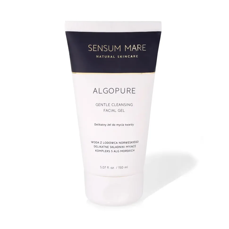 ALGOPURE delikatny żel do mycia twarzy z kompleksem 5 alg morskich i wodą z lodowca norweskiego 150ml