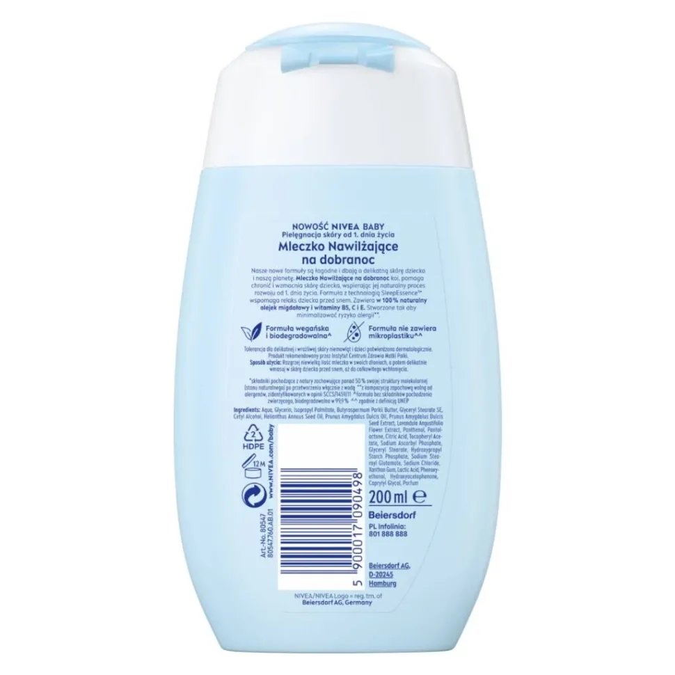 Baby mleczko nawilżające na dobranoc 200ml