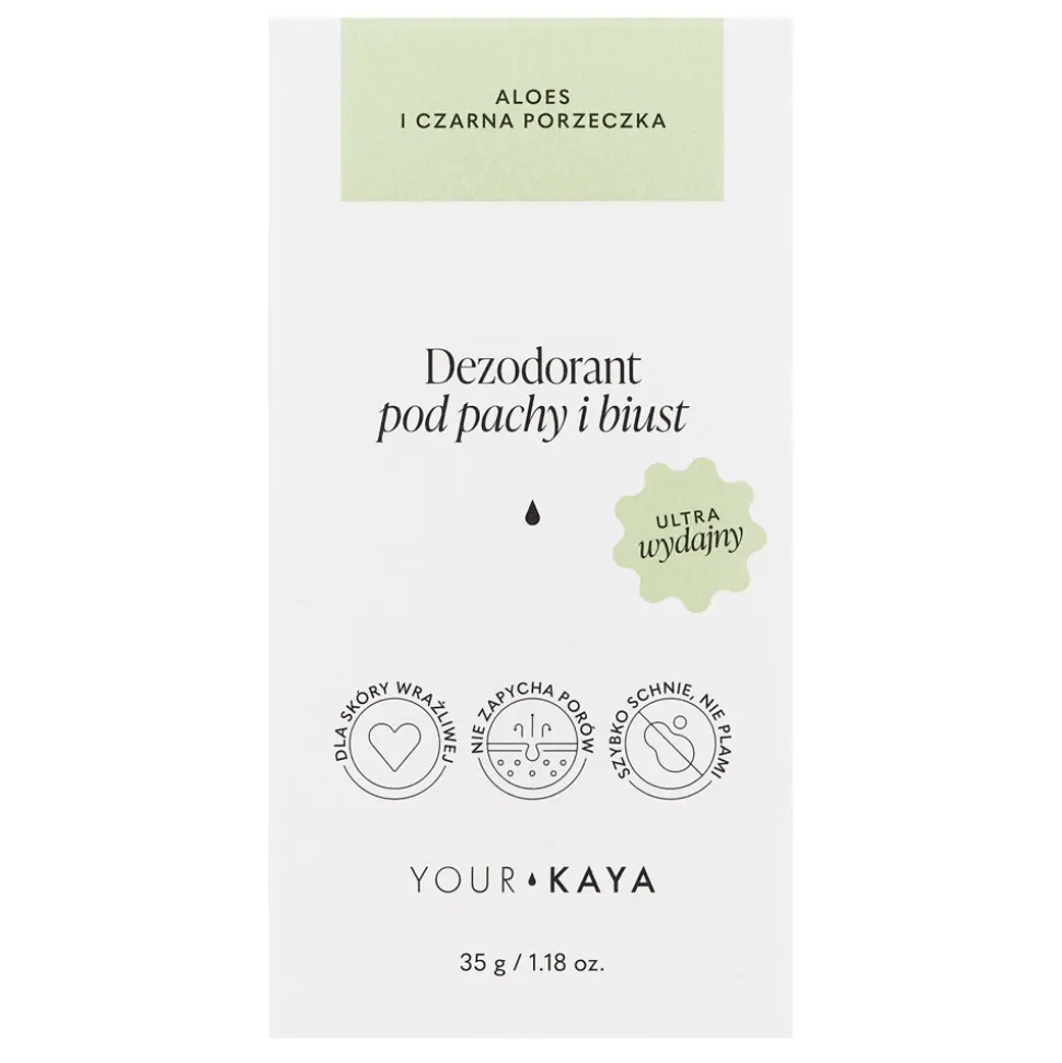 Delikatny dezodorant pod pachy i piersi Aloes i Czarna Porzeczka
