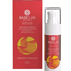 Emulsyjne serum z 0,5% Czystego Retinolu, 4% wit. C, CBD i Koenzymem Q10 30ml
