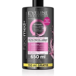 FACEMED+ Profesjonalny Płyn micelarny 3w1 do  każdego rodzaju 650ml