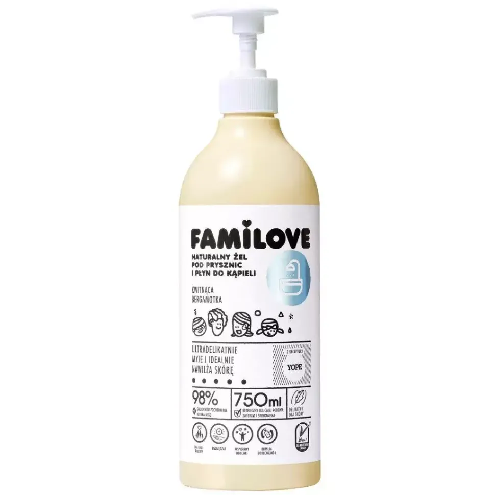 Familowe Naturalny żel pod prysznic Kwitnąca bergamotka 750ml