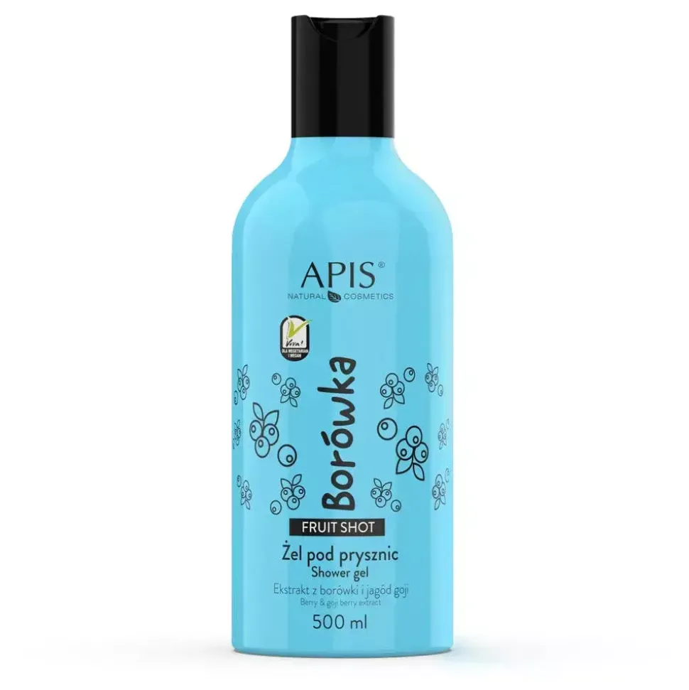 Fruit Shot, Borówkowy żel pod prysznic,500 ml