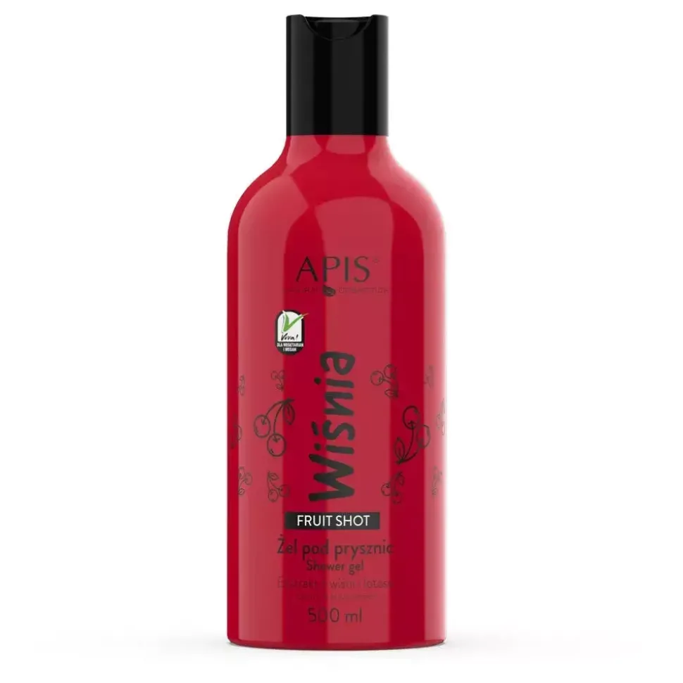 Fruit Shot, Wiśniowy żel pod prysznic,500 ml