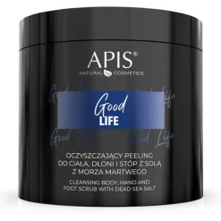 GOOD LIFE Oczyszczający peeling do ciała, dłoni i stóp z solą z Morza Martwego 700g