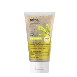 green oils, matowienie. Orzeźwiający żel peelingujący do mycia twarzy, 150 ml