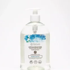 Hipoalergiczne szare mydło w płynie do skóry suchej z ekstraktem z lnu 500 ml