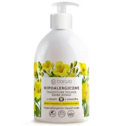 Hipoalergiczne Tradycyjne Polskie Szare Mydło w płynie WIESIOŁEK skóra delikatna 500ml