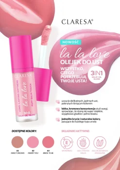 Kremowy olejek do ust Creamy Lip Oil LA LA LOVE 03 Bride to Be 7g