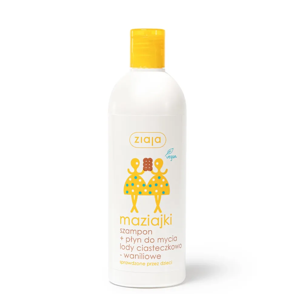 MAZIAJKI Szampon + Płyn do mycia lody ciasteczkowo - waniliowe 400ml