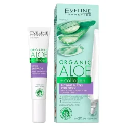 ORGANIC ALOE + COLLAGEN Płynne płatki pod oczy redukujące zmarszczki i kurze łapki 20 ml