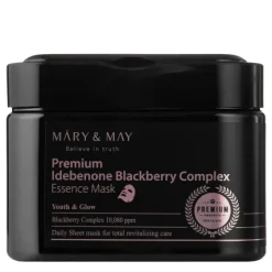 Premium Idebenone Blackberry Complex Essence Mask Zestaw Maseczek do twarzy 20szt.
