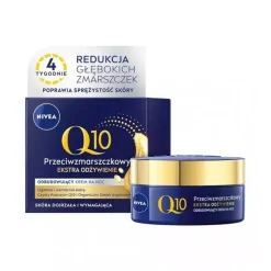 Q10 Ekstra Odżywienie przeciwzmarszczkowy odbudowujący krem na noc 50ml