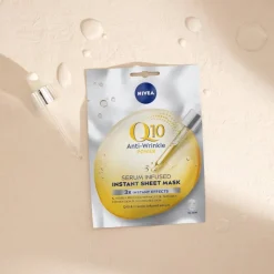 Q10 maska w płachcie z serum przeciwzmarszczkowym 1szt