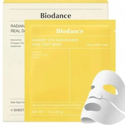 Radiant Vita Niacinamide Real Deep Mask Rozświetlająca maska ZESTAW 4 sztuki
