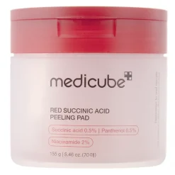 Red Succinic Acid Peeling Pad Złuszczające Płatki do Twarzy 70szt/155g