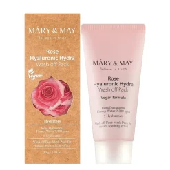 Rose Hyaluronic Hydra Wash off Pack Kremowa maska do twarzy z białą glinką 30g