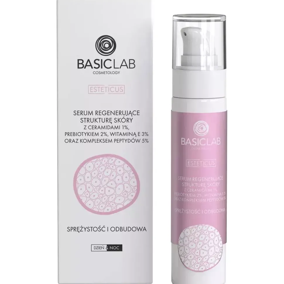 Serum regenerujące strukturę skóry z ceramidami 1% i kompleksem peptydów 5% (sprężystość i odbudowa) 50 ml
