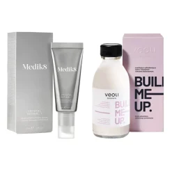 Veoli Botanica Nawilżająco-odbudowujący tonik + Medik8 Crystal Retinal 1 Serum na noc