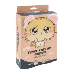 Zestaw odżywczo-nawilżająca maska do twarzy i opaska kot