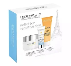 ZESTAW OILAGE odżywczy krem na dzień 50ml + olejowy syndet do mycia 25ml + krem pod oczy 7ml